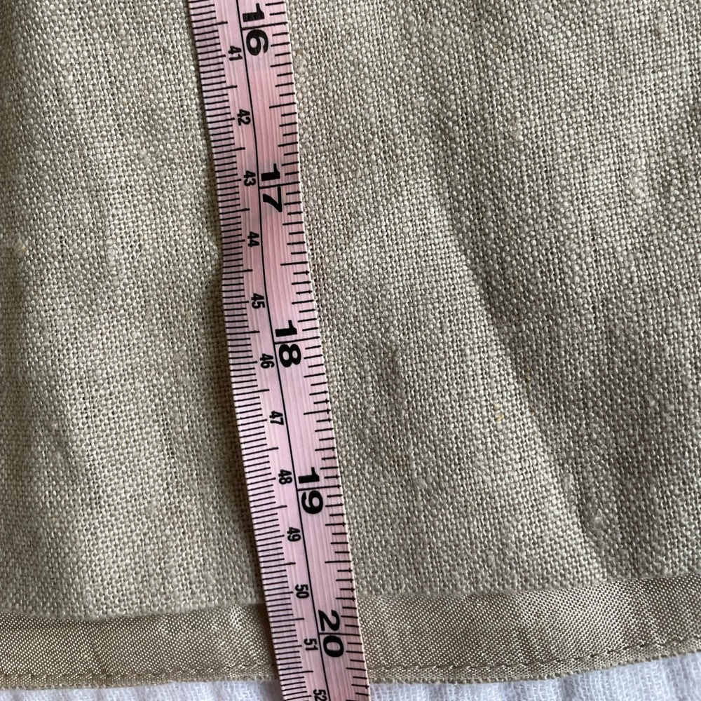 J. Crew Cream and Navy Linen Jacket and Pencil Skirt Suit Set - Picture 11 of 13